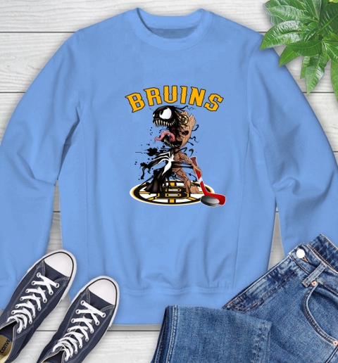 NHL Boston Bruins Hockey Venom Groot Guardians Of The Galaxy Sweatshirt 11