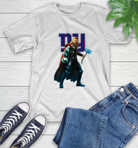 NFL Thor Avengers Endgame Football New York Giants T-Shirt