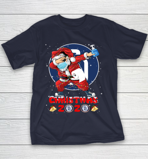 San Diego Padres Funny Santa Claus Dabbing Christmas 2020 MLB Youth T-Shirt 2