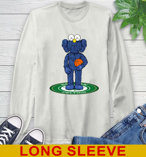 NBA Basketball Boston Celtics Kaws Bff Blue Figure Shirt Long Sleeve T-Shirt 13 NBA Basketball Boston Celtics Kaws Bff Blue Figure Shirt Long Sleeve T-Shirt - Image 13