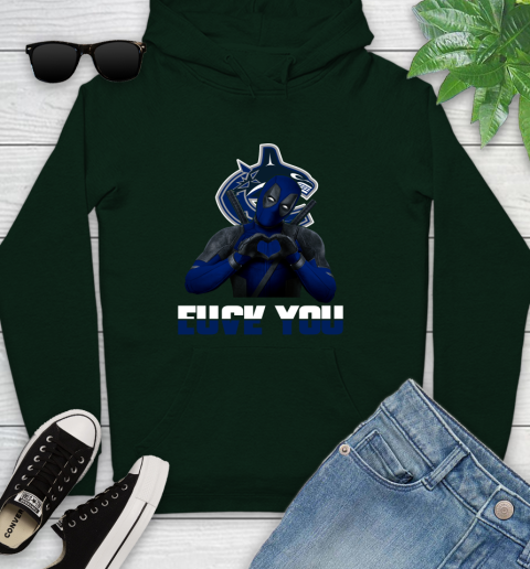 NHL Vancouver Canucks Deadpool Love You Fuck You Hockey Sports Youth Hoodie 14