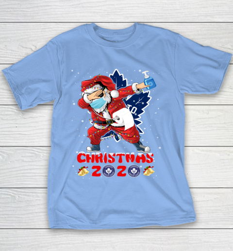 Toronto Maple Leafs Funny Santa Claus Dabbing Christmas 2020 NHL Youth T-Shirt 8