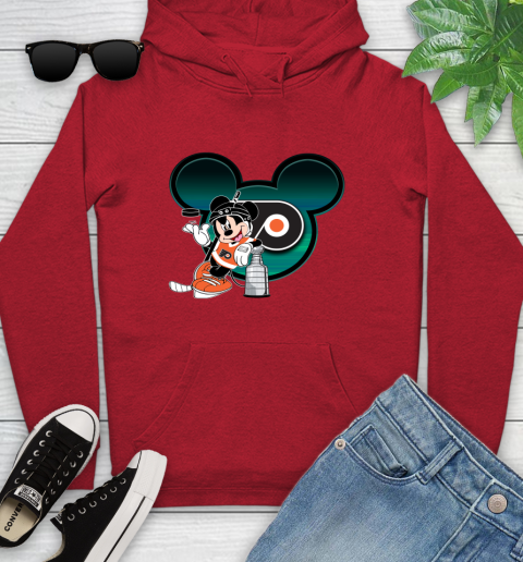 NHL Philadelphia Flyers Stanley Cup Mickey Mouse Disney Hockey T Shirt Youth Hoodie 11