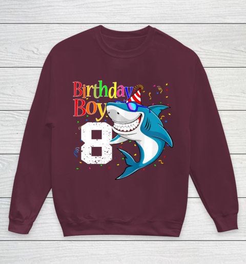 Kids 8th Birthday Boy Shark Shirts 8 Jaw Some Four Tees Boys 8 Years Old Youth Sweatshirt 4