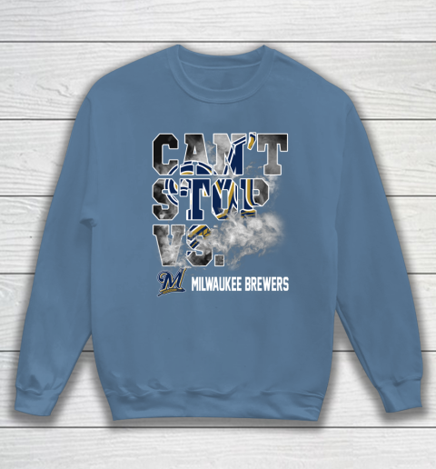 MLB Milwaukee Brewers Baseball Can't Stop Vs Brewers Sweatshirt 6