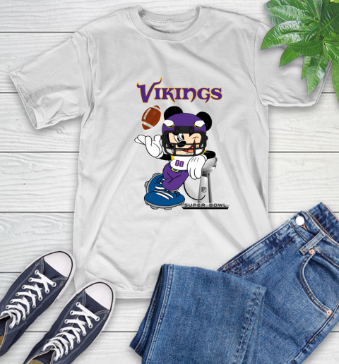 NFL Minnesota Vikings Mickey Mouse Disney Super Bowl Football T Shirt T-Shirt