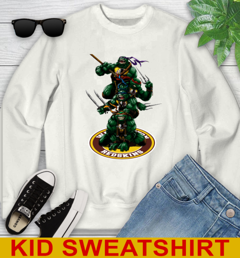 NFL Football Washington Redskins Teenage Mutant Ninja Turtles Shirt Youth Sweatshirt