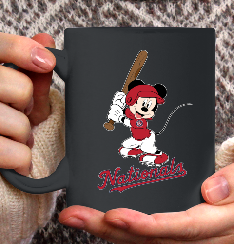 MLB Baseball Washington Nationals Cheerful Mickey Mouse Shirt Ceramic Mug 11oz