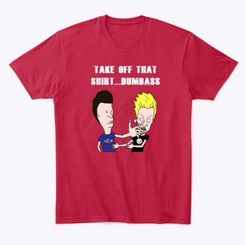 jvws baltimore ravens take offshirt dumbass face slap classic t shirt 2 front red