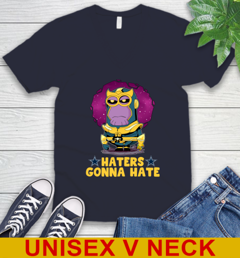 NFL Football Dallas Cowboys Haters Gonna Hate Thanos Minion Marvel Shirt V-Neck T-Shirt 3