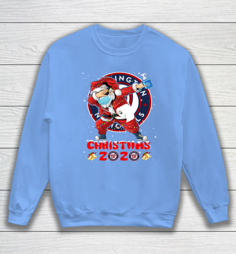 Washington Nationals Funny Santa Claus Dabbing Christmas 2020 MLB Sweatshirt 8