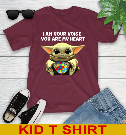 I Am Your Voice You Are My Heart Baby Yoda Autism Awareness Shirt 101