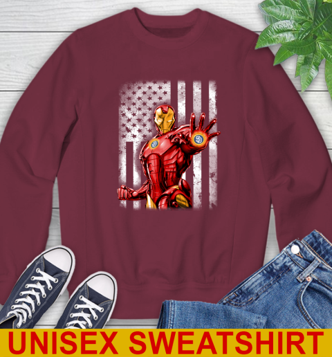 San Diego Padres MLB Baseball Iron Man Avengers American Flag Shirt Sweatshirt 6