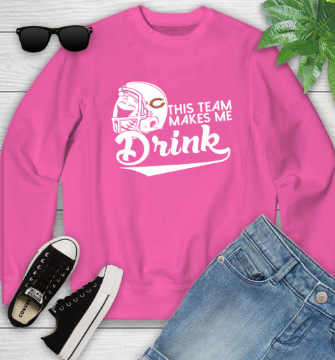Chicago Bears NFL Football This Team Makes Me Drink Adoring Fan Youth Sweatshirt 7 Chicago Bears NFL Football This Team Makes Me Drink Adoring Fan Youth Sweatshirt - Image 7