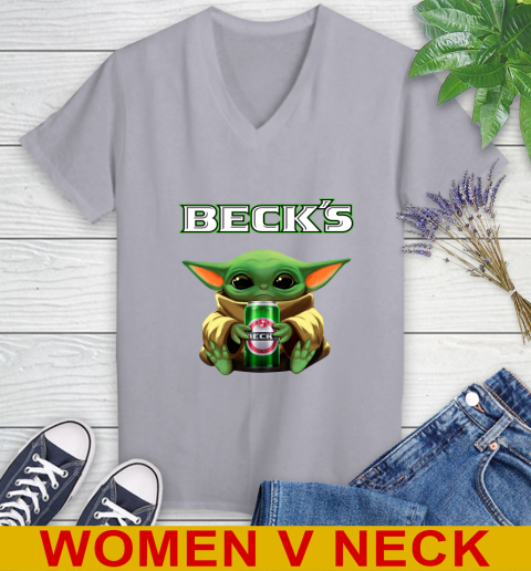 Star Wars Baby Yoda Hugs Beck's Beer Shirt 81