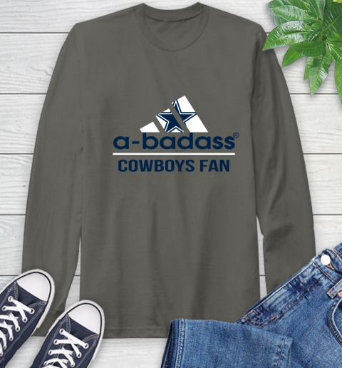 Dallas Cowboys NFL Football A Badass Adidas Adoring Fan Sports Long Sleeve T-Shirt 9