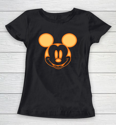 Disney Mickey Friends Halloween Mickey Carving Women's T-Shirt