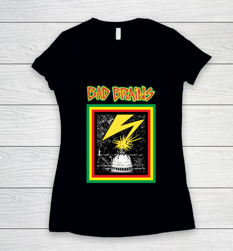 Bad Brain Shirt Best Bad Punk Women's V-Neck T-Shirt