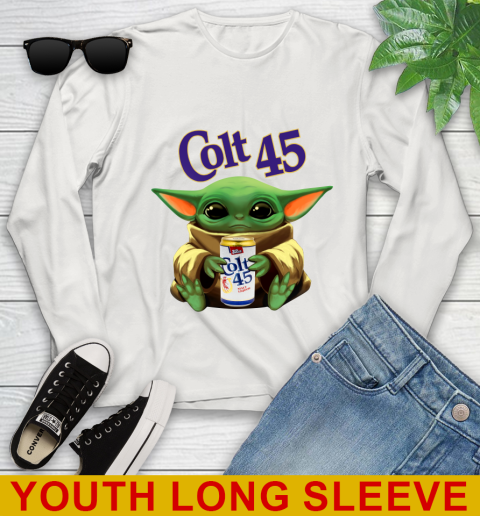 Star Wars Baby Yoda Hugs Colt 45 Beer Shirt 133