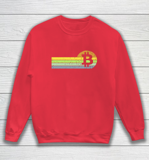 Bitcoin BTC Vintage Sunset Crypto Cryptocurrency Blockchain Sweatshirt 7
