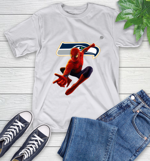 NFL Spider Man Avengers Endgame Football Seattle Seahawks T-Shirt 12