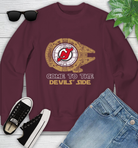 NHL Come To The New Jersey Devils Wars Hockey Sports Youth Sweatshirt 4