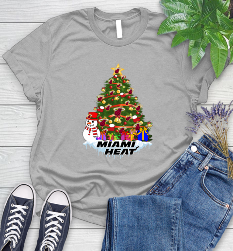 Miami Heat Merry Christmas NBA Basketball Sports Women's T-Shirt 5