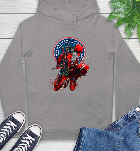 NBA Deadpool Marvel Comics Sports Basketball Minnesota Timberwolves Hoodie 6