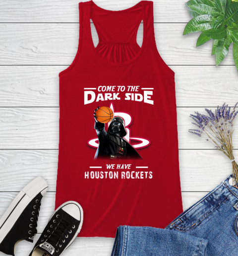NBA Come To The Dark Side We Have Houston Rockets Star Wars Darth Vader Basketball Racerback Tank 5