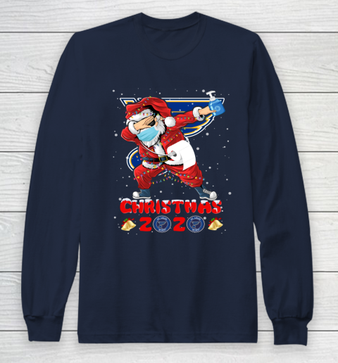 St.Louis Blues Funny Santa Claus Dabbing Christmas 2020 NHL Long Sleeve T-Shirt 2