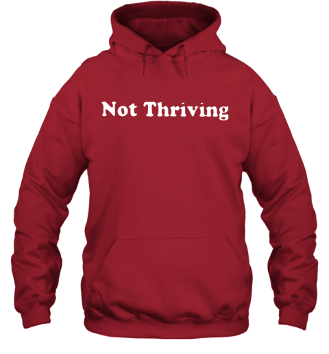 red thriving hoodie