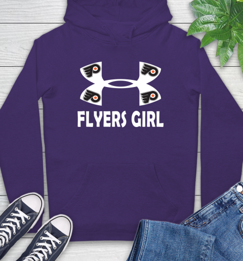 NHL Philadelphia Flyers Girl Under Armour Hockey Sports Hoodie 5
