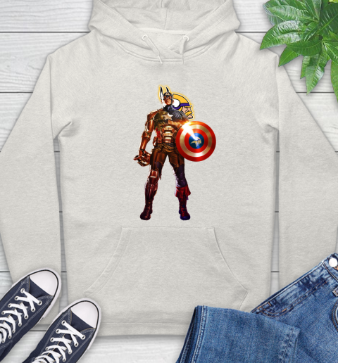 NFL Captain America Marvel Avengers Endgame Football Sports Minnesota Vikings Hoodie 12