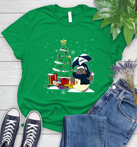 Seattle Seahawks NFL Football Cute Tonari No Totoro Christmas Sports Women's T-Shirt 9