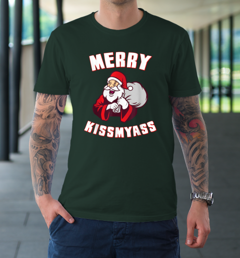 Merry Kissmyass Funny Christmas T-Shirt 3