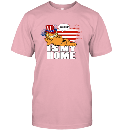 America Is My Home Garfield Independence Day 4th Of July Unisex Jersey Tee