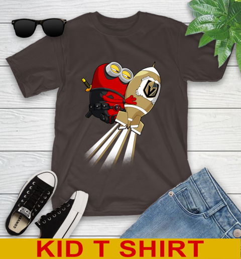 NHL Hockey Vegas Golden Knights Deadpool Minion Marvel Shirt Youth T-Shirt 6