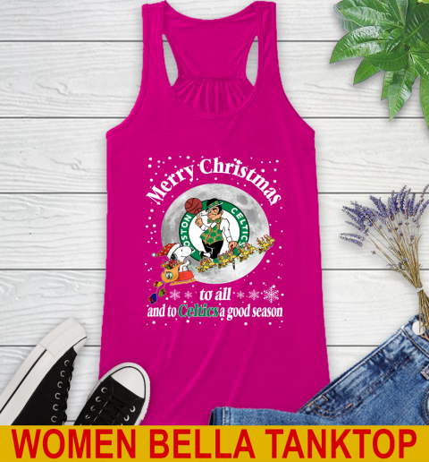 Boston Celtics Merry Christmas To All And To Celtics A Good Season NBA Basketball Sports Racerback Tank 6