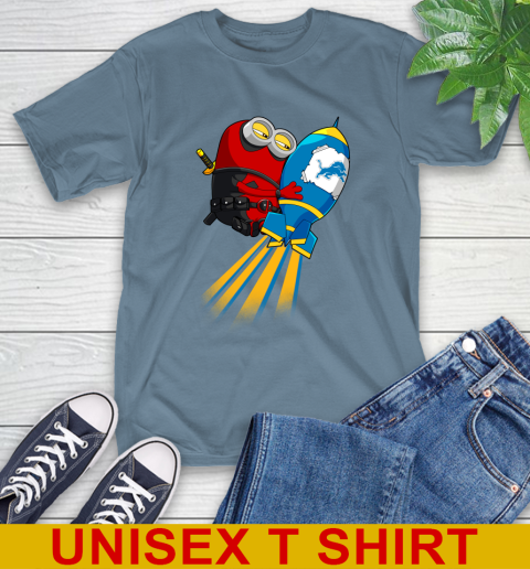 NFL Football Detroit Lions Deadpool Minion Marvel Shirt T-Shirt 8