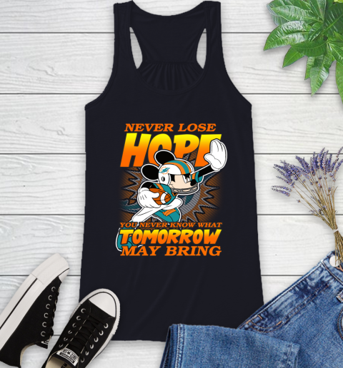 Miami Dolphins NFL Football Mickey Disney Never Lose Hope Racerback Tank 9