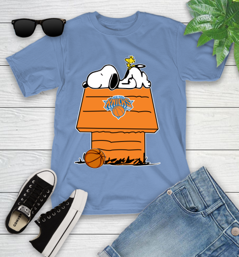 New York Knicks NBA Basketball Snoopy Woodstock The Peanuts Movie Youth T-Shirt 11