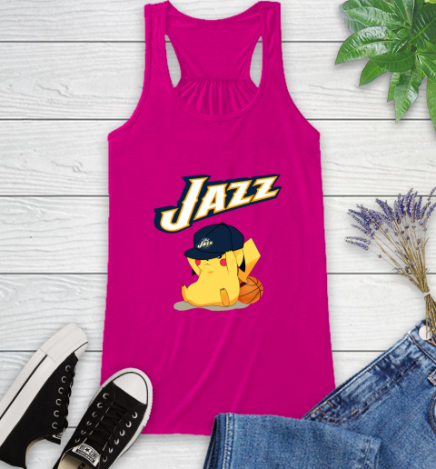 NBA Pikachu Basketball Sports Utah Jazz Racerback Tank 8
