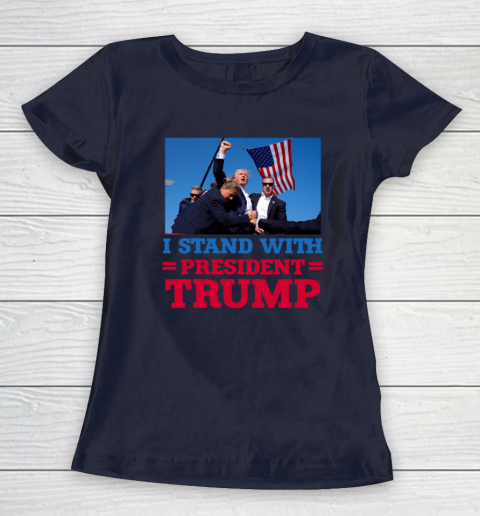 Trump Shot Shirt I Stand With President Trump Women's T-Shirt 2