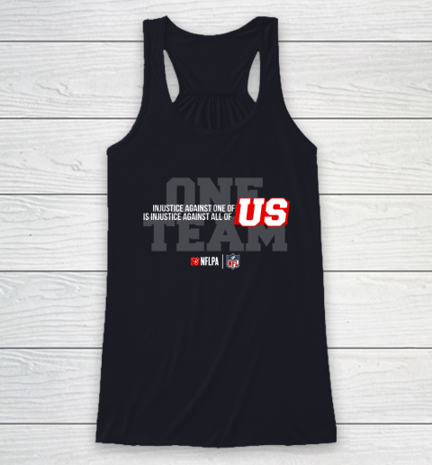 NFL End Racism Print In Front And Back Racerback Tank 7