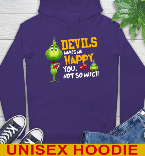 NHL New Jersey Devils Makes Me Happy You Not So Much Grinch Hockey Sports Hoodie 5