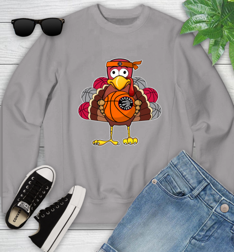 Toronto Raptors Turkey thanksgiving day Youth Sweatshirt 4