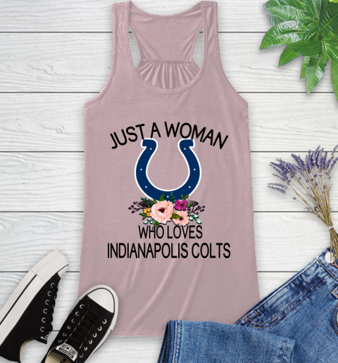 NFL Just A Woman Who Loves Indianapolis Colts Football Sports Racerback Tank 5