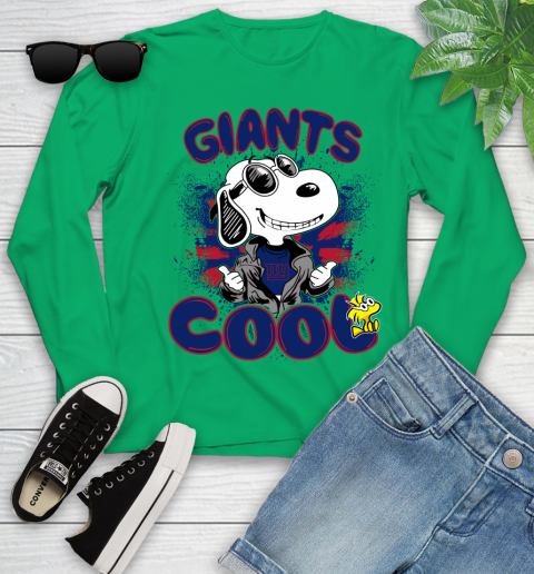 NFL Football New York Giants Cool Snoopy Shirt Youth Long Sleeve 6