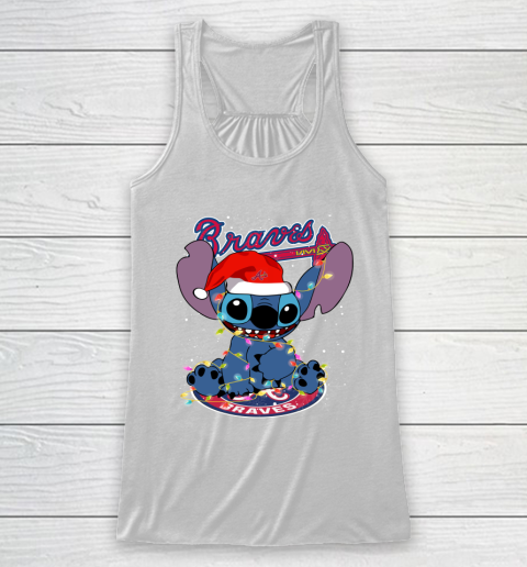 Atlanta Braves MLB noel stitch Baseball Christmas Racerback Tank