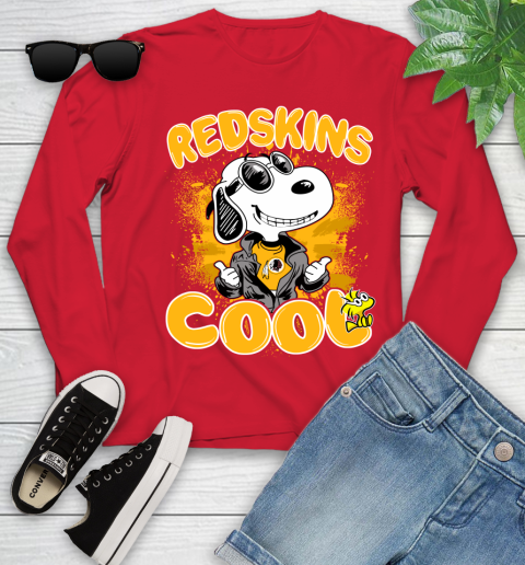 NFL Football Washington Redskins Cool Snoopy Shirt Youth Long Sleeve 10
